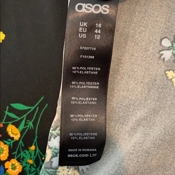 ASOS 3/4 Sleeve Floral Dress w/ Split - Picture 8 of 8
